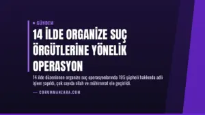 14 İlde Organize Suç Örgütlerine Yönelik Operasyon