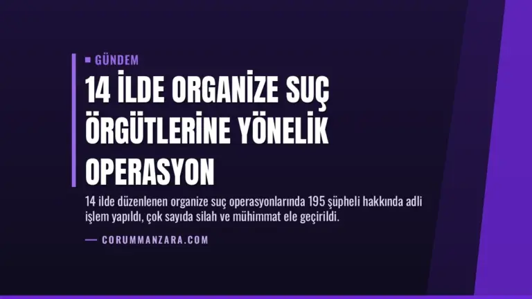 14 İlde Organize Suç Örgütlerine Yönelik Operasyon
