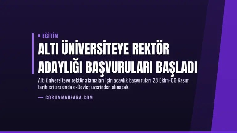 Altı Üniversiteye Rektör Adaylığı Başvuruları Başladı