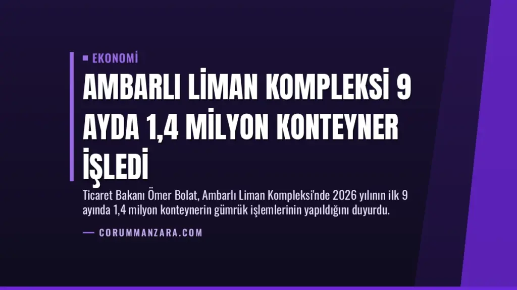 Ambarlı Liman Kompleksi 9 Ayda 1,4 Milyon Konteyner İşledi