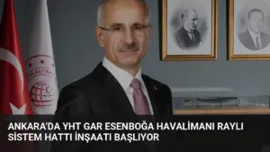 Ankara’da YHT Gar Esenboğa Havalimanı Raylı Sistem Hattı İnşaatı Başlıyor