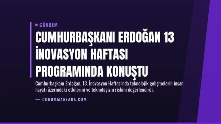 Cumhurbaşkanı Erdoğan 13 İnovasyon Haftası Programında Konuştu