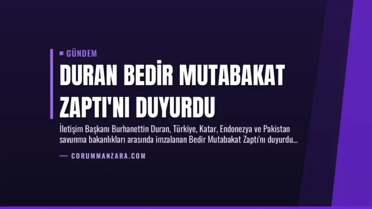 Duran Bedir Mutabakat Zaptı’nı Duyurdu