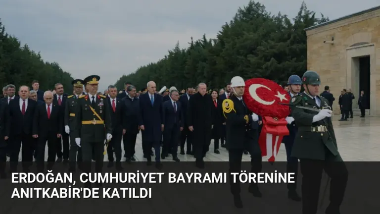 Erdoğan, Cumhuriyet Bayramı Törenine Anıtkabir'de Katıldı