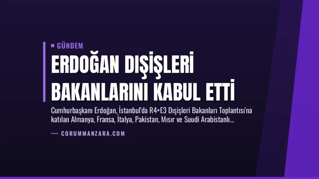 Erdoğan Dışişleri Bakanlarını Kabul Etti