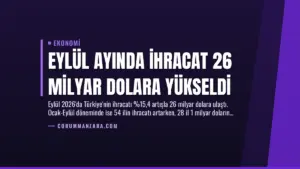 Eylül Ayında İhracat 26 Milyar Dolara Yükseldi