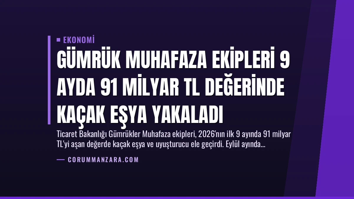 Gümrük Muhafaza Ekipleri 9 Ayda 91 Milyar TL Değerinde Kaçak Eşya Yakaladı