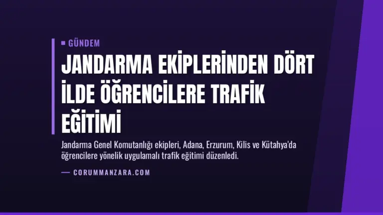 Jandarma Ekiplerinden Dört İlde Öğrencilere Trafik Eğitimi