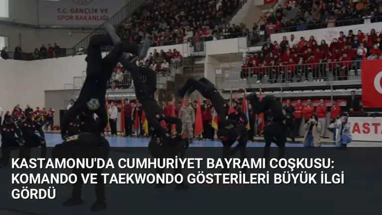 Kastamonu'da Cumhuriyet Bayramı Coşkusu: Komando ve Taekwondo Gösterileri Büyük İlgi Gördü