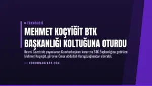 Mehmet Koçyiğit BTK Başkanlığı Koltuğuna Oturdu