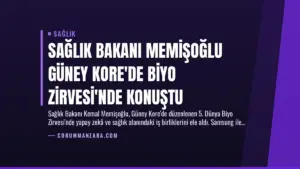 Sağlık Bakanı Memişoğlu Güney Kore’de Biyo Zirvesi’nde Konuştu