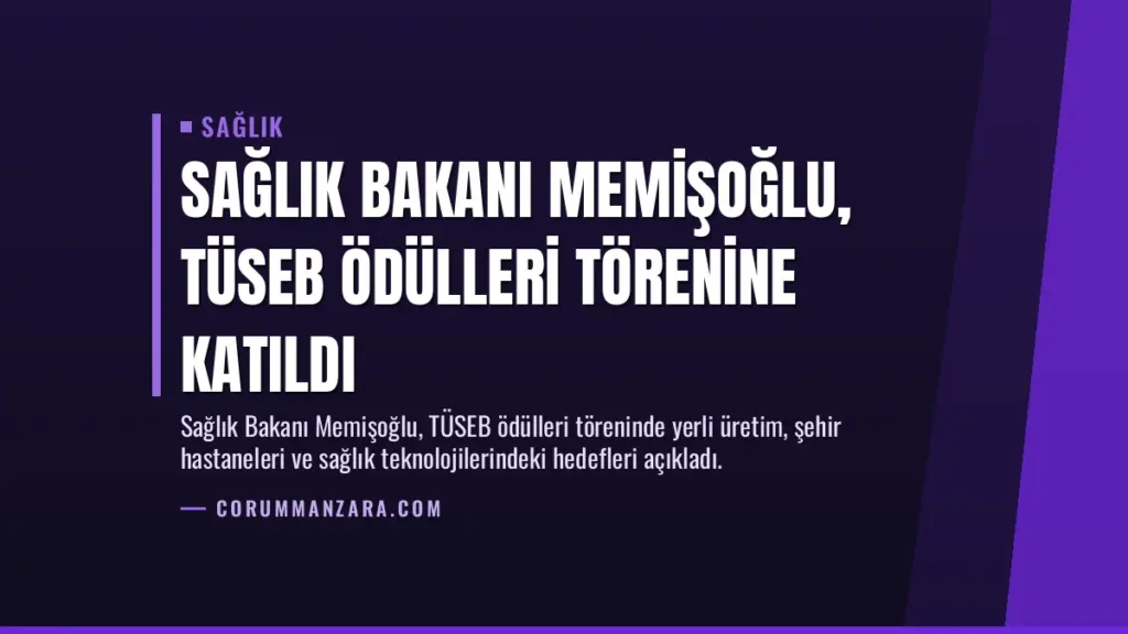 Sağlık Bakanı Memişoğlu, TÜSEB Ödülleri Törenine Katıldı