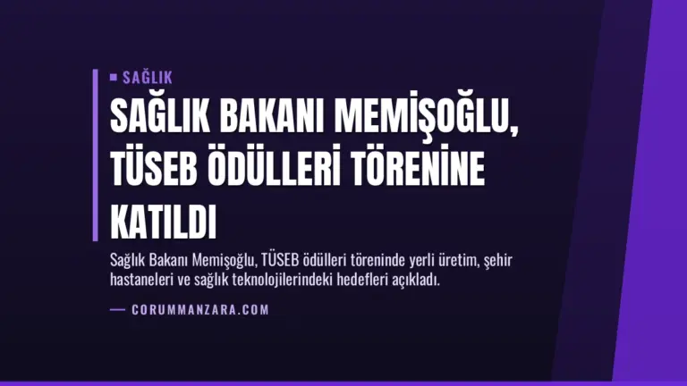 Sağlık Bakanı Memişoğlu, TÜSEB Ödülleri Törenine Katıldı