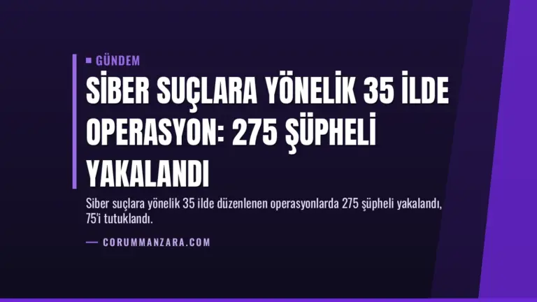 Siber Suçlara Yönelik 35 İlde Operasyon: 275 Şüpheli Yakalandı