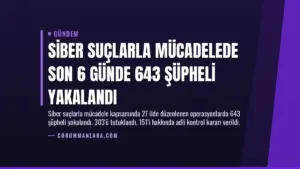 Siber Suçlarla Mücadelede Son 6 Günde 643 Şüpheli Yakalandı