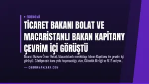Ticaret Bakanı Bolat ve Macaristanlı Bakan Kapitany Çevrim İçi Görüştü