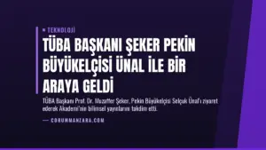 TÜBA Başkanı Şeker Pekin Büyükelçisi Ünal ile Bir Araya Geldi