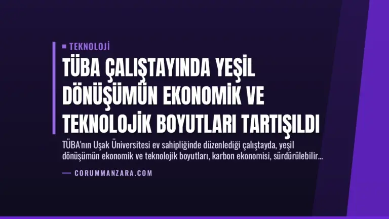TÜBA Çalıştayında Yeşil Dönüşümün Ekonomik ve Teknolojik Boyutları Tartışıldı