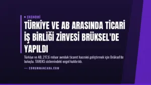 Türkiye ve AB Arasında Ticari İş Birliği Zirvesi Brüksel’de Yapıldı