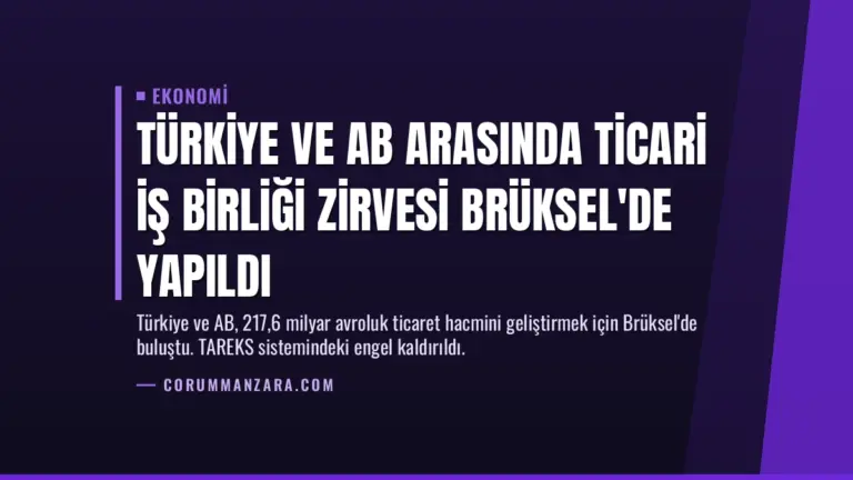 Türkiye ve AB Arasında Ticari İş Birliği Zirvesi Brüksel’de Yapıldı
