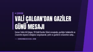 Vali Çalgan’dan Gaziler Günü Mesajı
