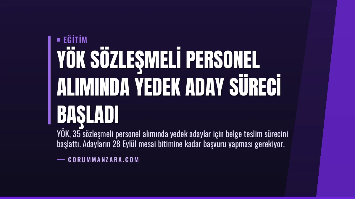 YÖK Sözleşmeli Personel Alımında Yedek Aday Süreci Başladı